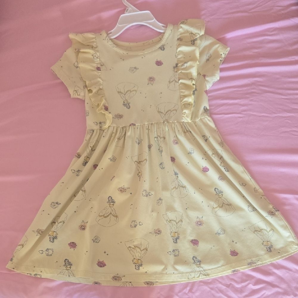 Disney Yellow Kids Dress with Ruffles